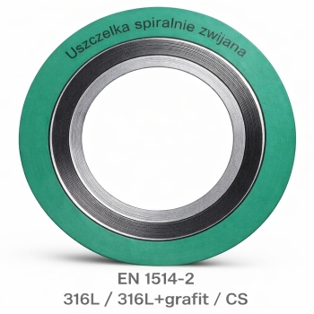 Uszczelka spiralnie zwijana EN 1514-2 316L / 316L+grafit / CS