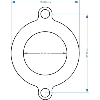 Uszczelka  DN  80/3  PN 10 z uszami SBR65Sh