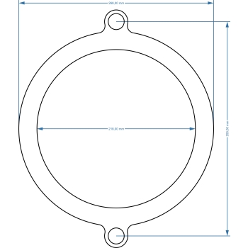 Uszczelka  DN 200/4  PN 10 z uszami SBR65Sh