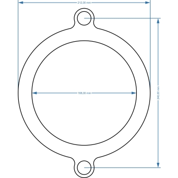 Uszczelka  DN 150/4  PN 10 z uszami SBR65Sh