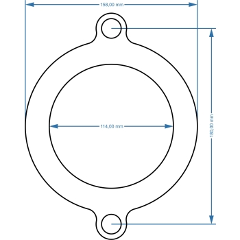 Uszczelka  DN 100/4  PN 10 z uszami SBR65Sh