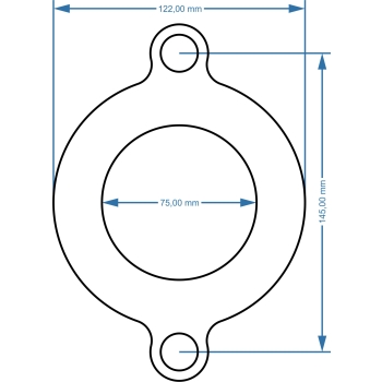 Uszczelka  DN  65/4  PN 10 z uszami SBR65Sh