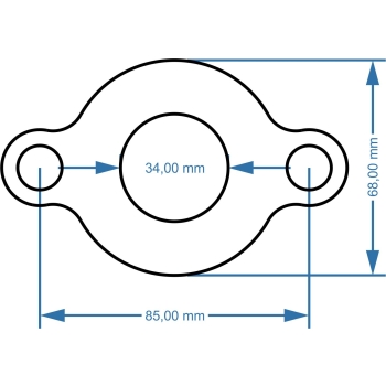 Uszczelka  DN  25/4  PN 10 z uszami SBR65Sh