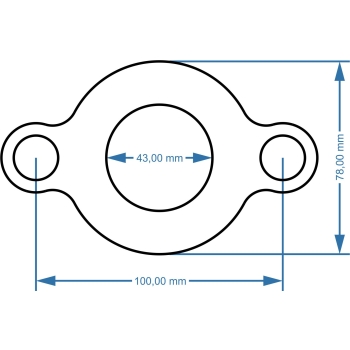 Uszczelka  DN  32/4  PN 10 z uszami SBR65Sh