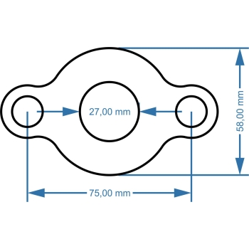 Uszczelka  DN  20/3  PN 10 z uszami SBR65Sh